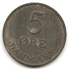  Dänemark 5 Ore 1951 #228   