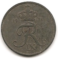  Dänemark 5 Ore 1951 #228   