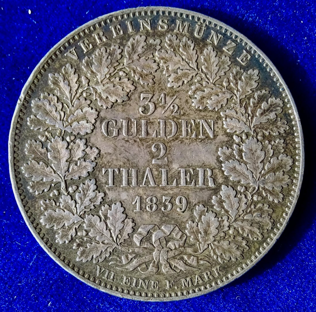  Bayern, Königreich, Doppeltaler 1839   