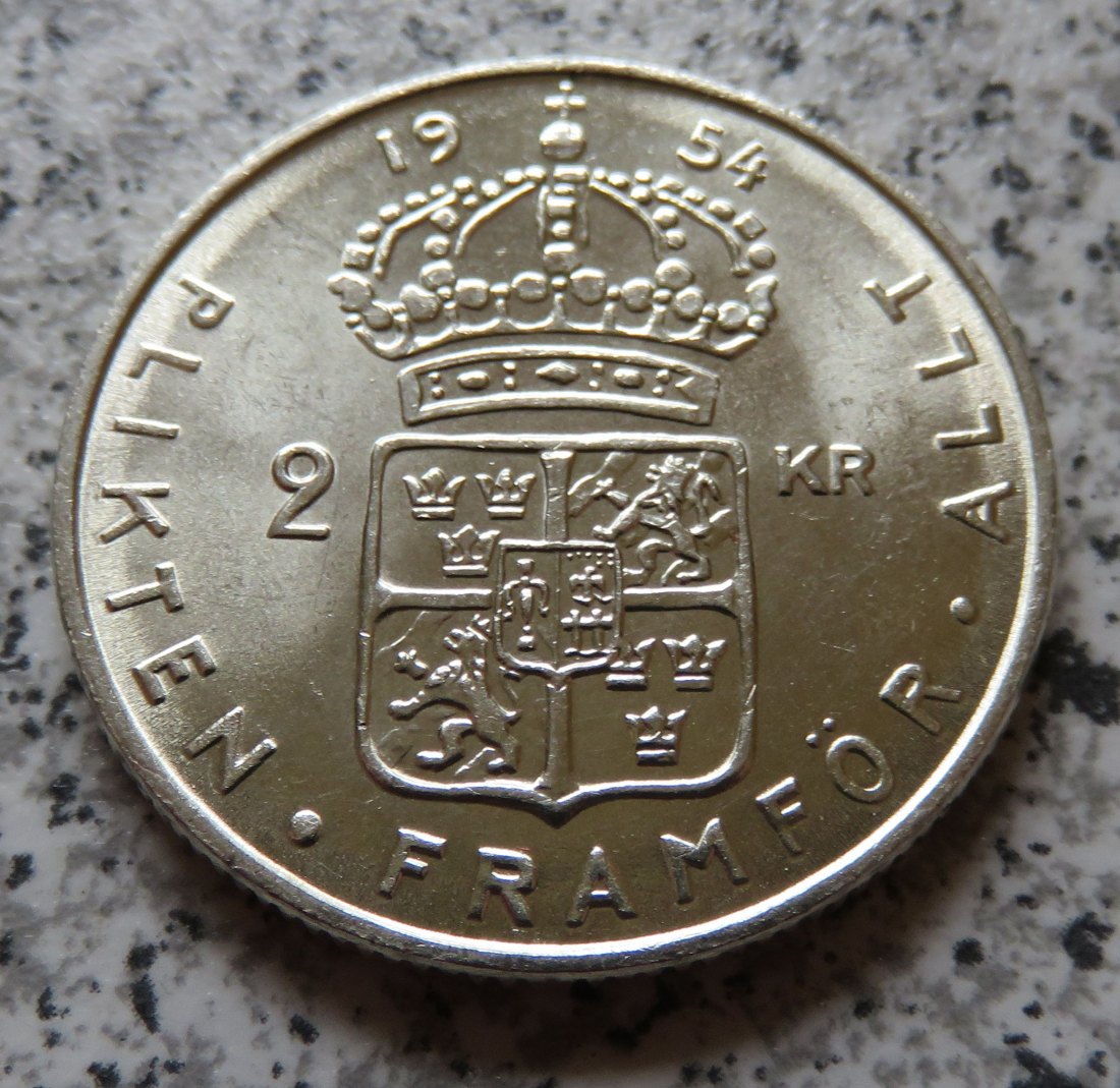  Schweden 2 Kronor 1954   