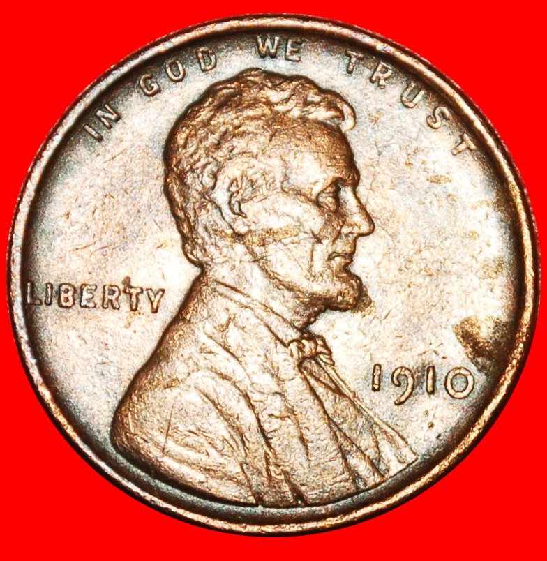  * WHEAT PENNY (1909-1958): USA ★ 1 CENT 1910! LINCOLN (1809-1865)★LOW START ★ NO RESERVE!   