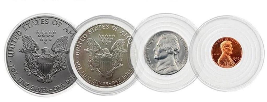  20 Stück Münzkapseln 17-46mm universell f Medaillen +Münzen Acryl klar randlos NEU!   