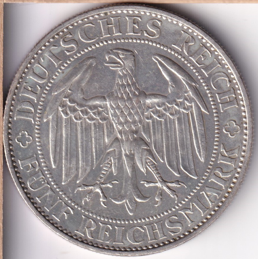  Weimarer Republik, 5 Reichsmark Meissen 1929 (#1)   