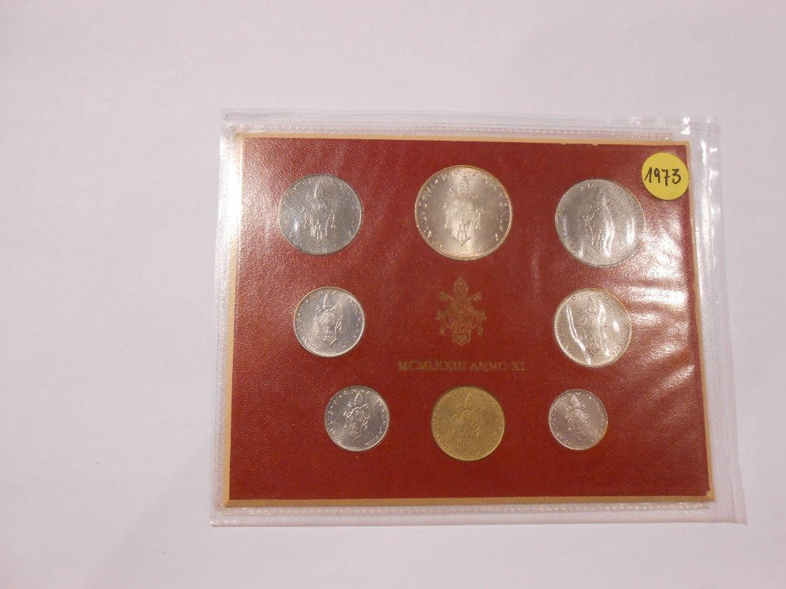  Vatikan Kursmünzensatz 1973(1) MCMLXXIII ANNO XI   