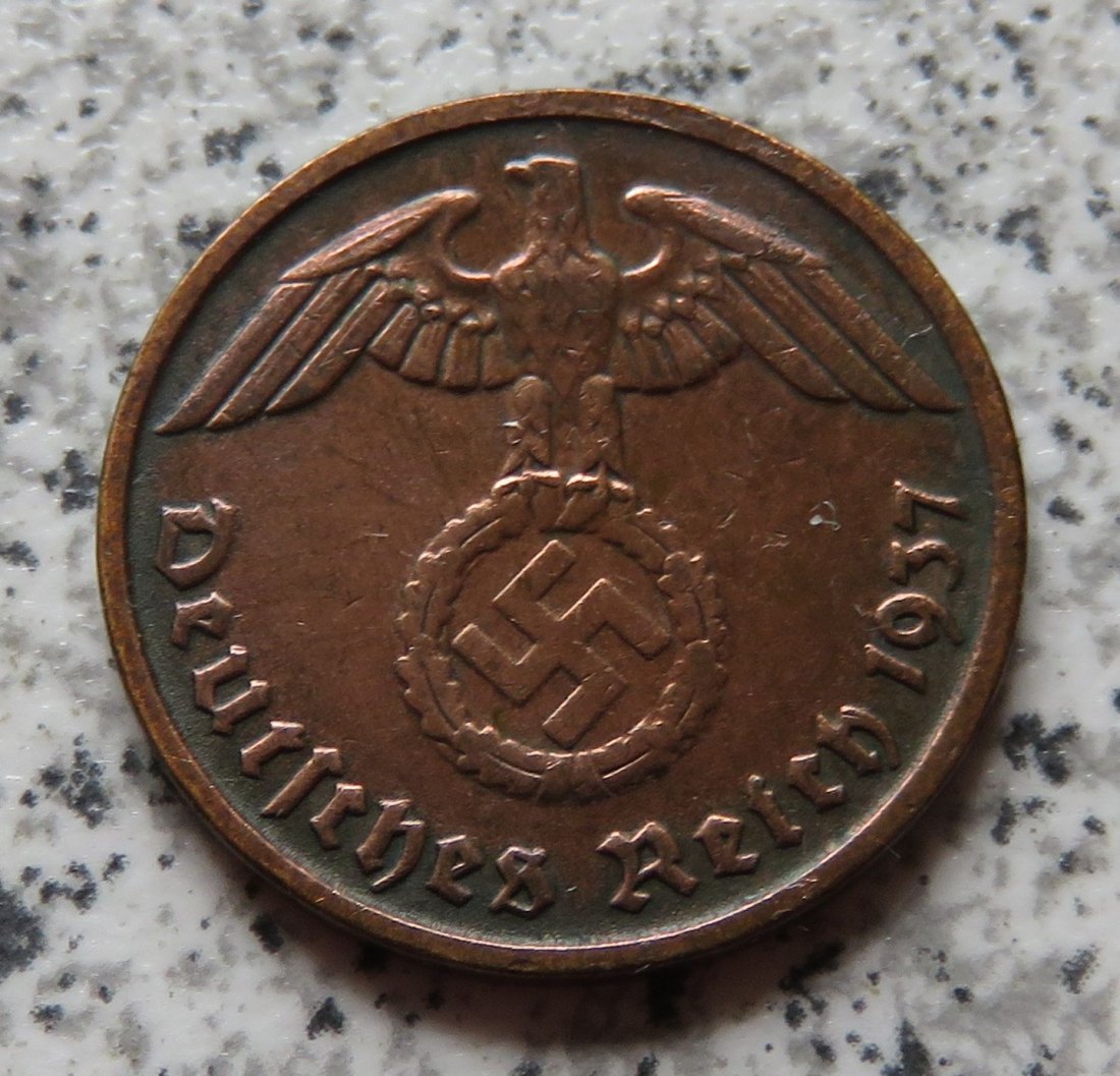  Drittes Reich 2 Reichspfennig 1937 D   