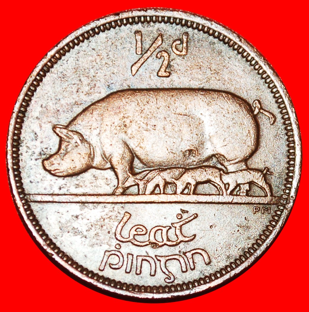  * GREAT BRITAIN (1939-1967): IRELAND ★1/2 PENNY 1942 PIG WAR ISSUE 1939-1945★LOW START ★ NO RESERVE!   