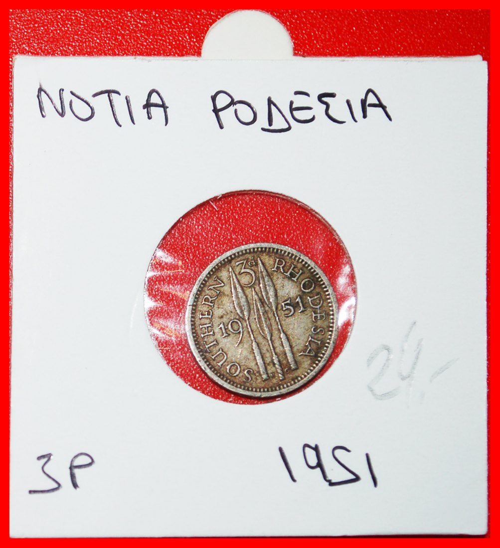  * GREAT BRITAIN (1948-1952):RHODESIA★3 PENCE 1951★GEORGE VI 1937-1952 HOLDER★LOW START ★ NO RESERVE!   
