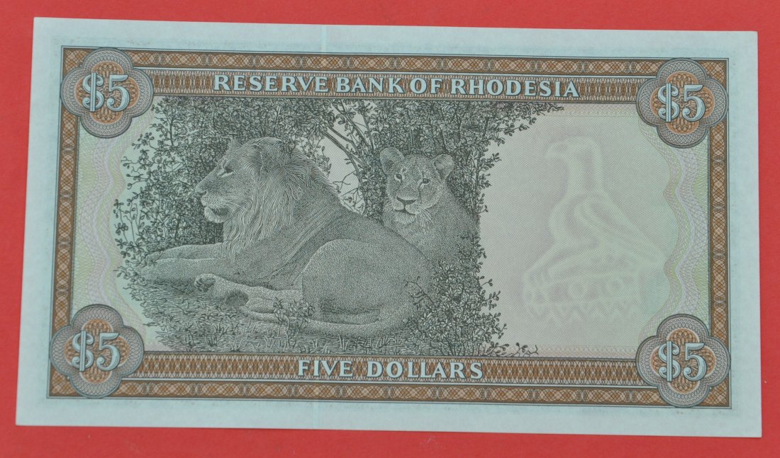 RHODESIA 5 Dollars 1979, prefix M/22, Rhodesien, AU+/UNC   