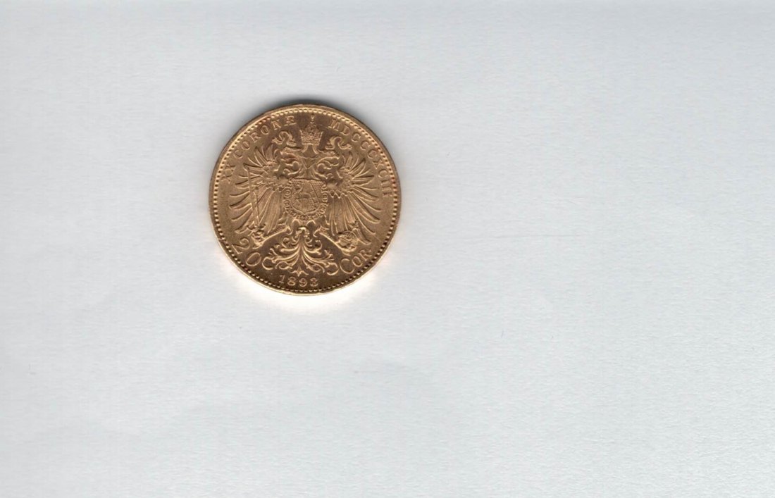  20 Kronen 1893 Franz Joseph I. Goldmünze 900/6,78g Österreich Spittalgold9800 (1205   