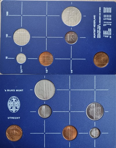  Niederlande Muntset´s Rijks Munt 5 Cent - 2 1/2 Gulden  1983  FM-Frankfurt Kupfer-Nickel, Bronze   