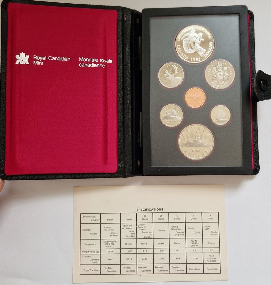  Kanada KMS 1983 1 Cent -1 Dollar im Etui Royal Canadian Mint Münzenankauf Koblenz Frank Maurer AD128   