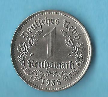  3 Reich 1 Reichsmark 1938 A Münzenankauf Koblenz Frank Maurer AD22   