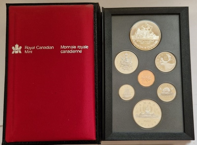  Kanada KMS 1987 1 Cent -1 Dollar Royal Canadian Mint Münzenankauf Koblenz Frank Maurer AD139   