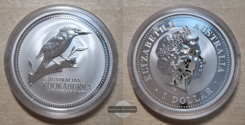  Australien  1 Dollar 2003 Kookaburra FM-Frankfurt Feinsilber: 31,1g   