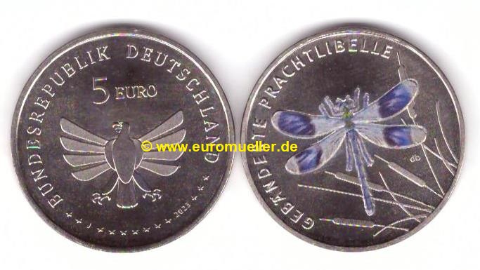 Deutschland 5 Euro Gedenkmünze 2023...Libelle   
