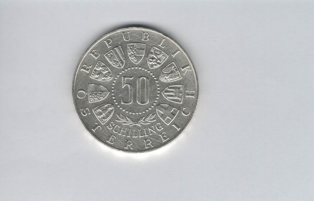  50 Schilling 1964 Winterolympiade Innsbruck Österreich silber Spittalgold9800 (4584/3)   