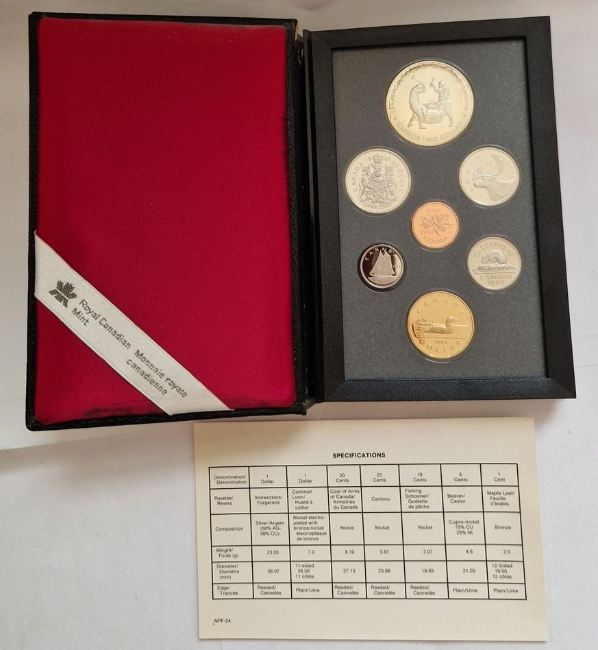  Kanada KMS 1988 1 Cent -1 Dollar Royal Canadian Mint Münzenankauf Koblenz Frank Maurer AD140   