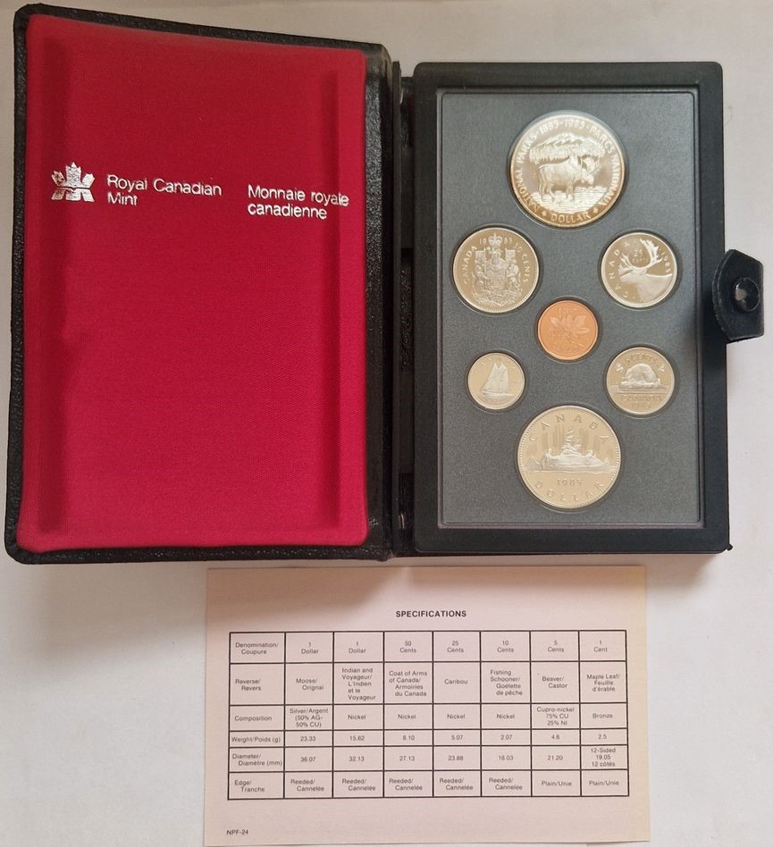  Kanada KMS 1985 1 Cent -1 Dollar Royal Canadian Mint Münzenankauf Koblenz Frank Maurer AD148   