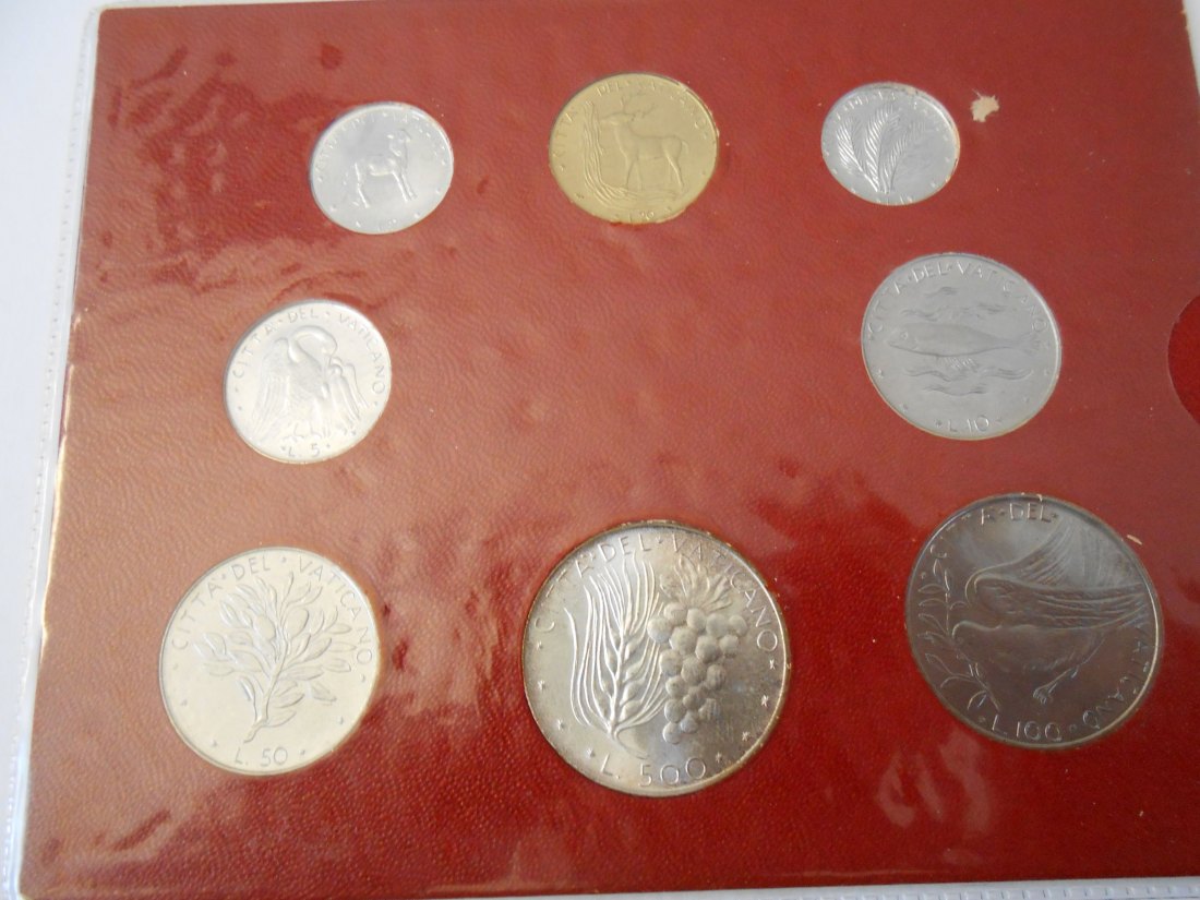  Vatikan Kursmünzensatz 1973(2) MCMLXXIII ANNO XI im Folder   