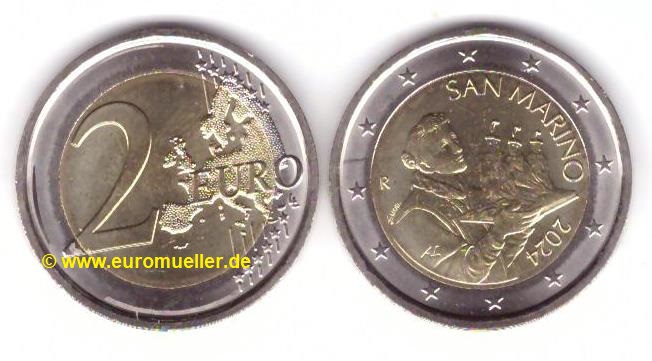 San Marino ...2 Euro Kursmünze...2024...unc.   