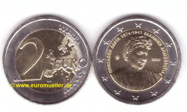 Griechenland 2 Euro Gedenkmünze 2024...Penelope Delta   