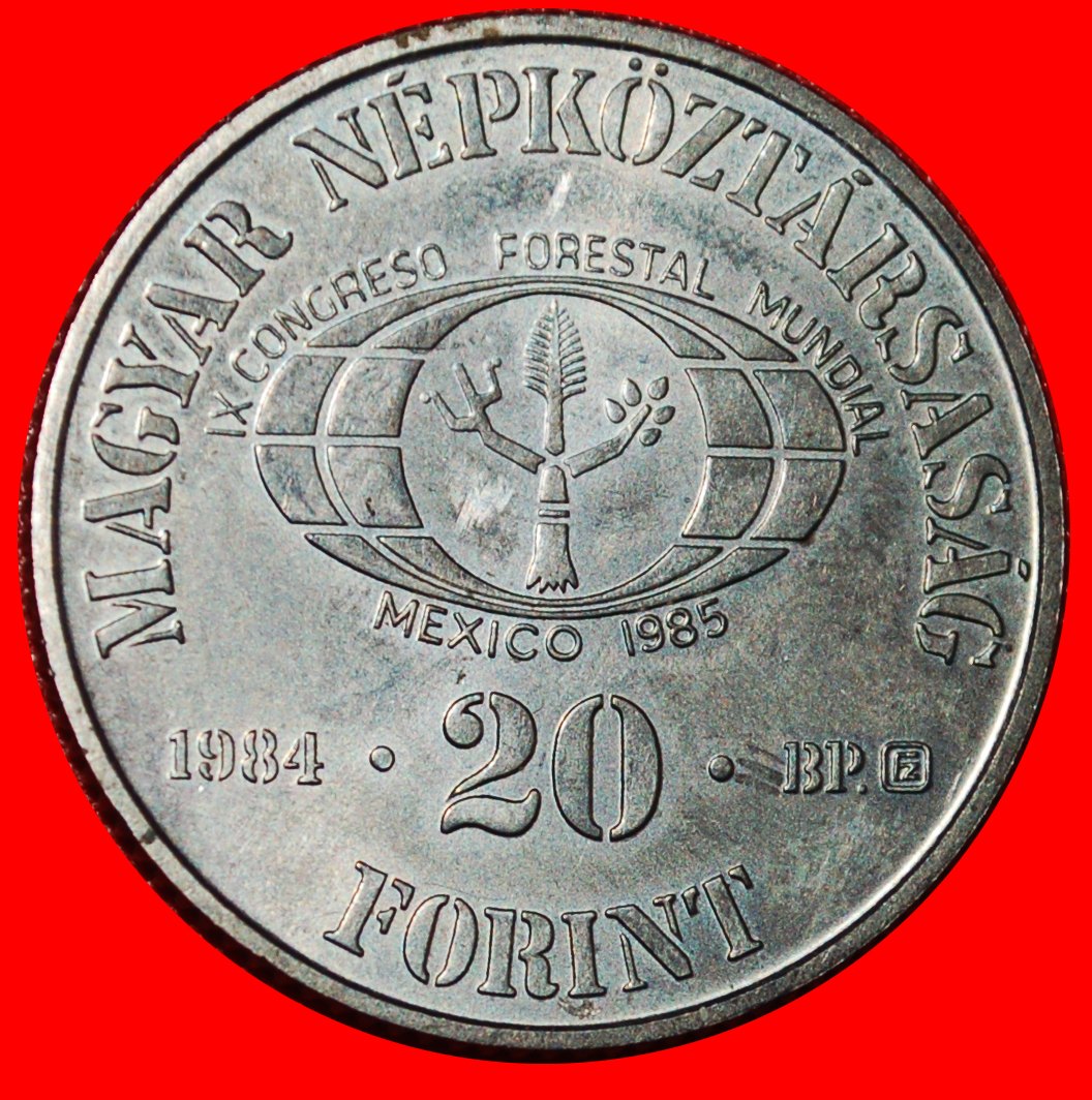  * MEXICO FORESTRY 1985: HUNGARY ★ 20 FORINTS 1984 RARE UNC MINT LUSTRE!★LOW START ★ NO RESERVE!   