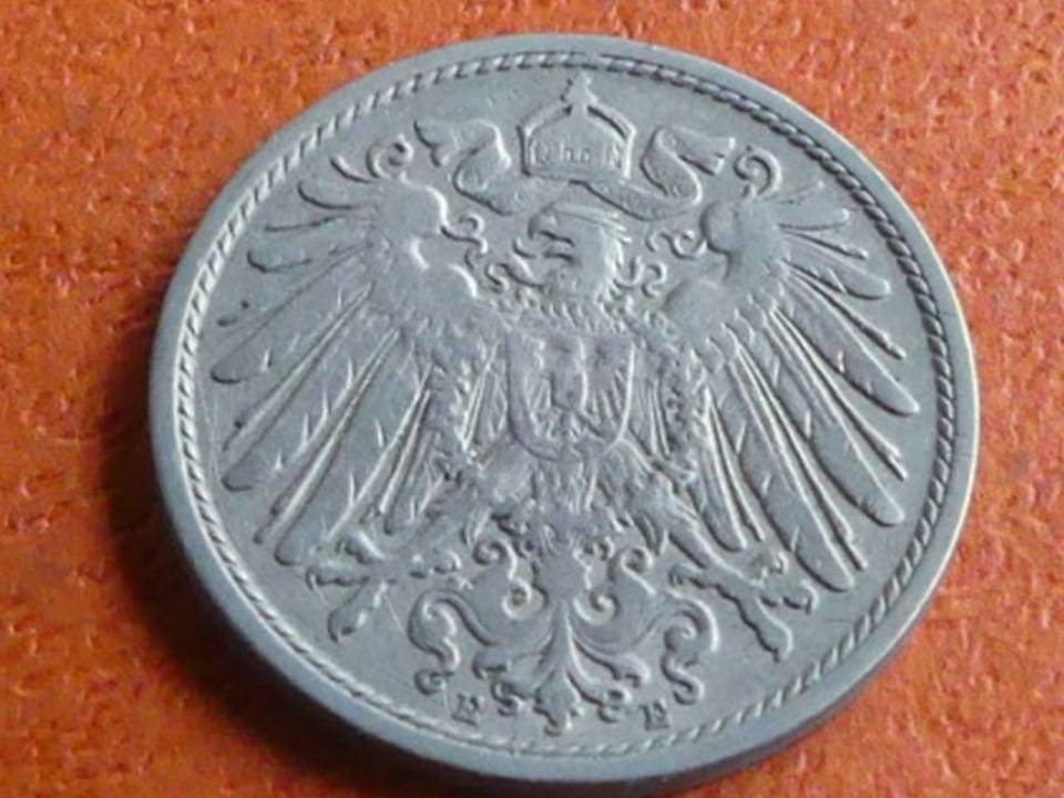  Deutschland Kaiserreich 10 Pfennig 1902 E, seltener Jahrgang   