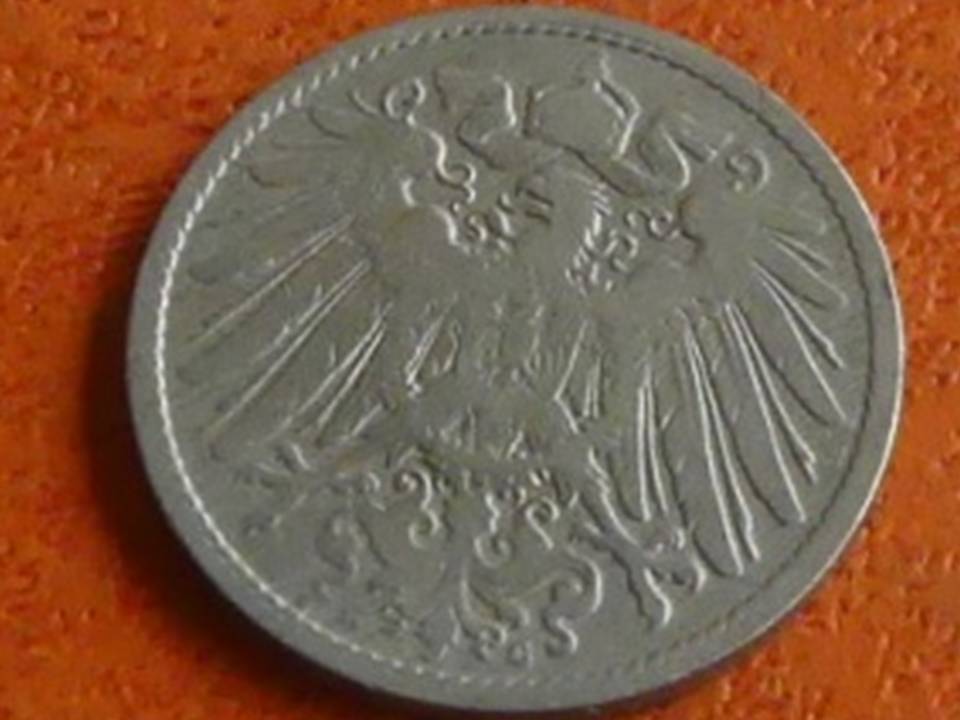  Deutschland Kaiserreich 10 Pfennig 1899 G, seltener Jahrgang   