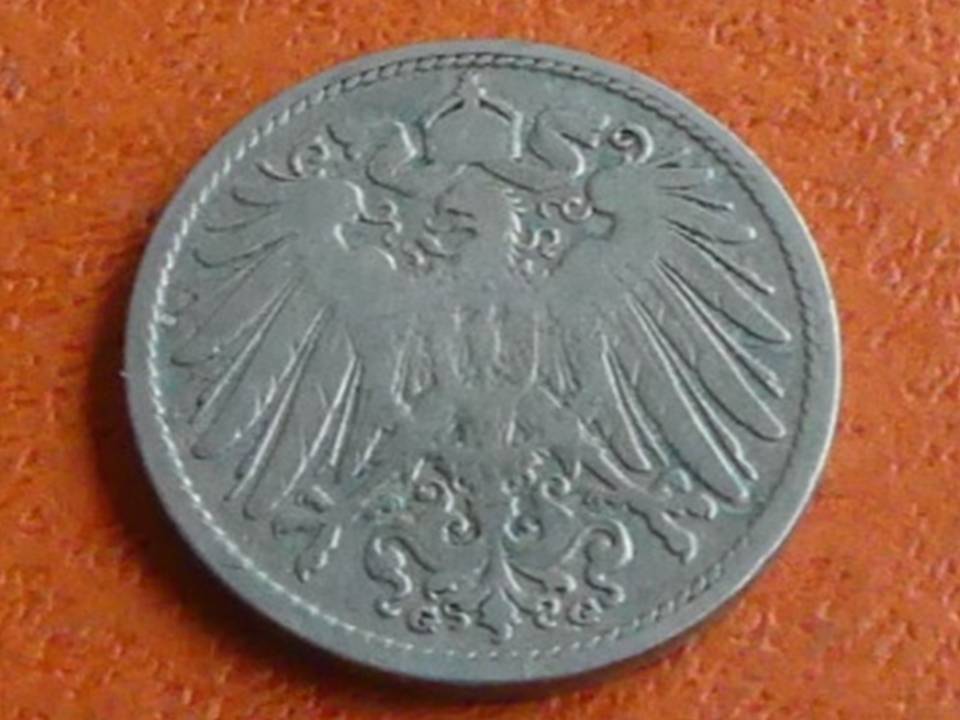  Deutschland Kaiserreich 10 Pfennig 1897 G, seltener Jahrgang   