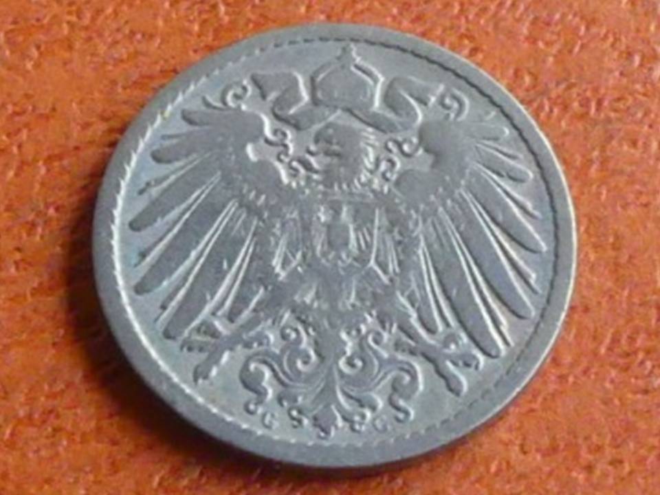  Deutschland Kaiserreich 5 Pfennig 1893 G, seltener Jahrgang   