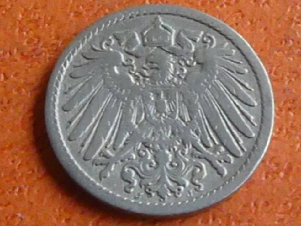  Deutschland Kaiserreich 5 Pfennig 1894 J, seltener Jahrgang   