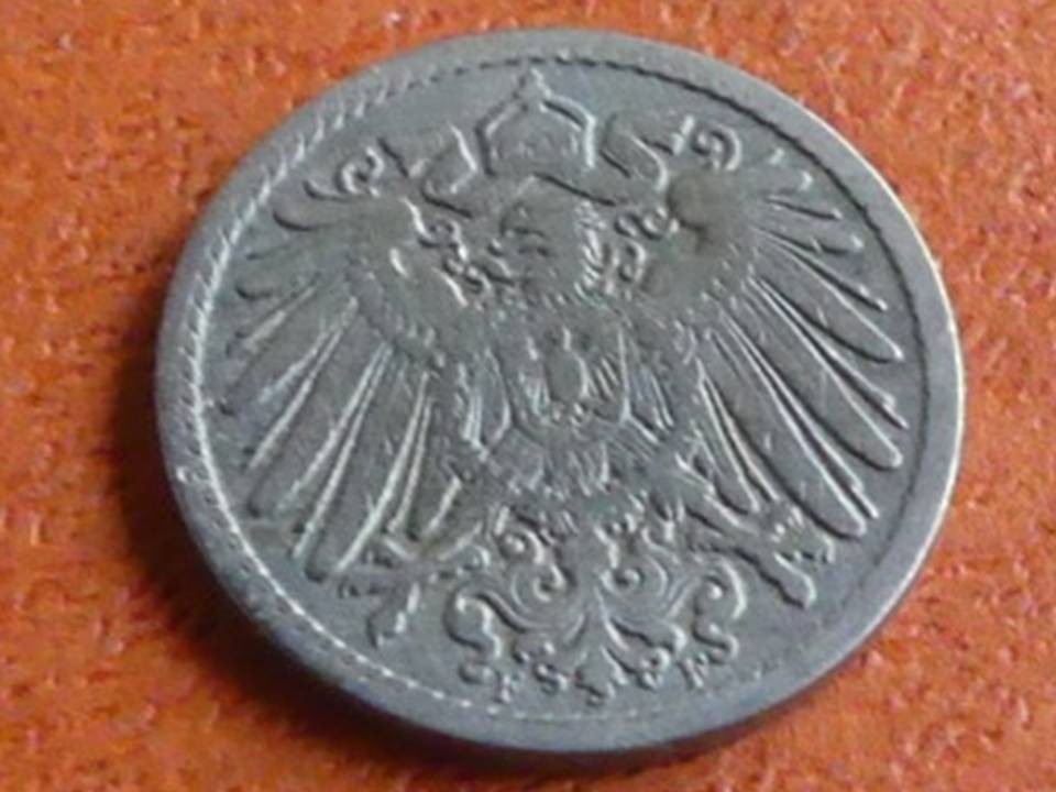  Deutschland Kaiserreich 5 Pfennig 1892 F, seltener Jahrgang   
