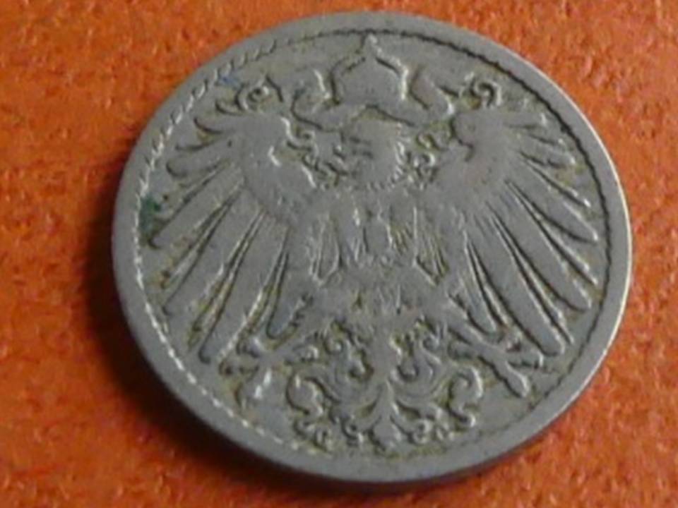  Deutschland Kaiserreich 5 Pfennig 1892 G, seltener Jahrgang   