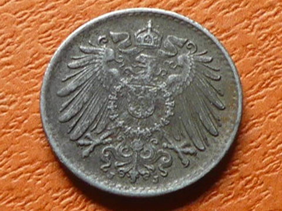  Deutschland Weimar 5 Pfennig 1922 J seltener Jahrgang   