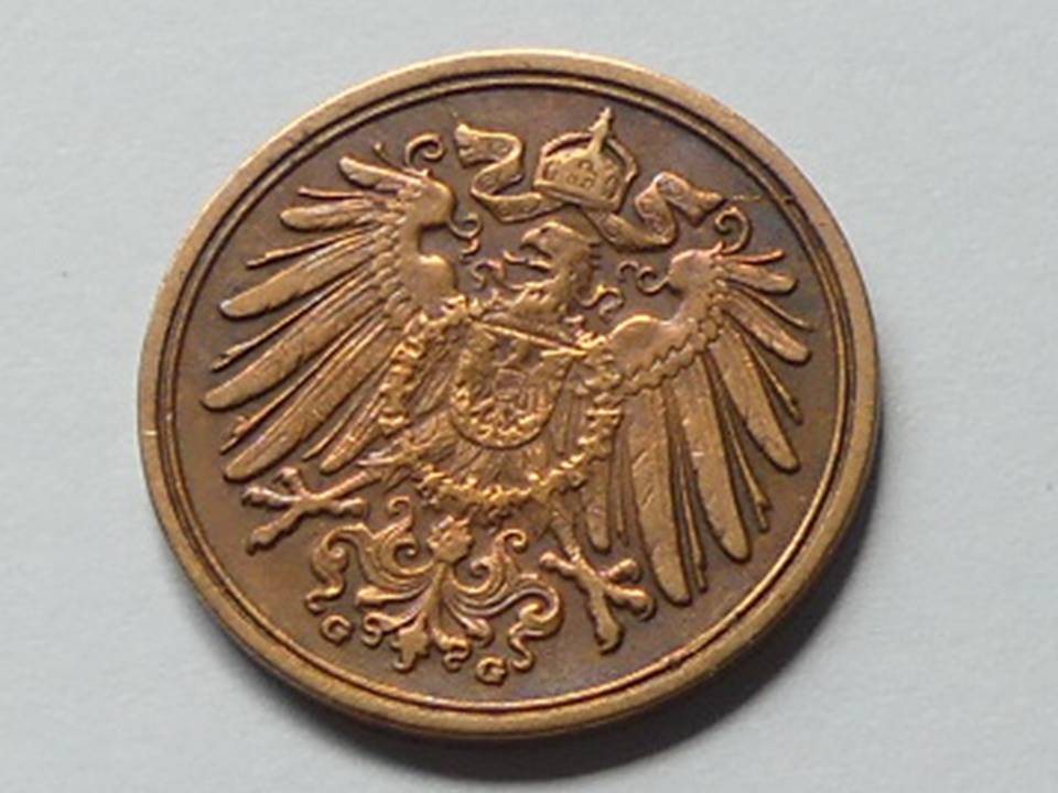  Deutschland 3. Reich 1 Reichspfennig 1902 G seltener Jahrgang   