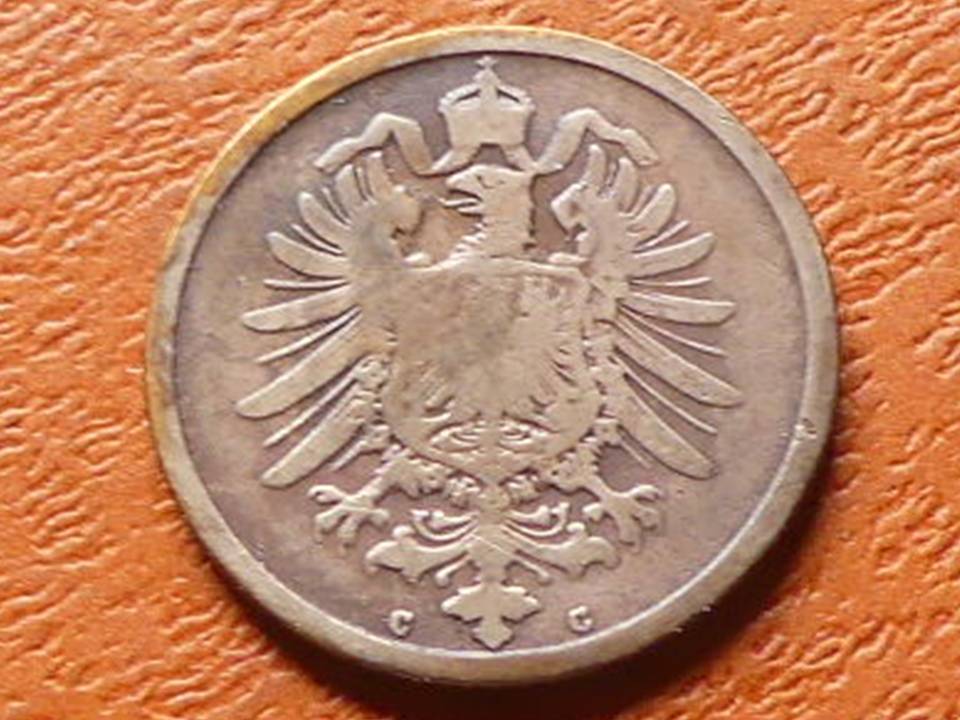  Deutschland Kaiserreich 2 Pfennig 1874 C seltener Jahrgang   
