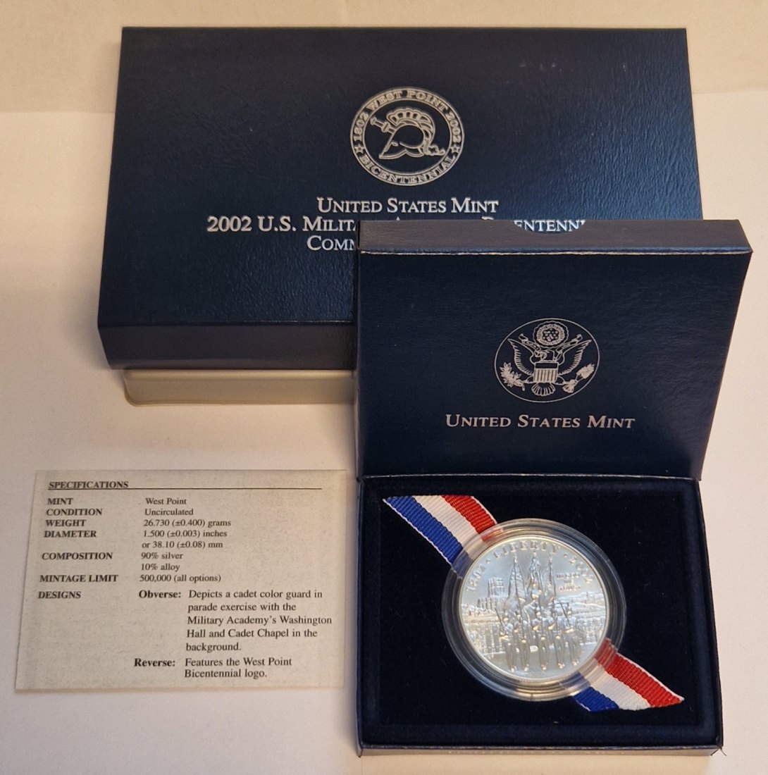  United State Mint 2002 U.S Military Academy Münzenankauf Koblenz Frank Maurer AD173   