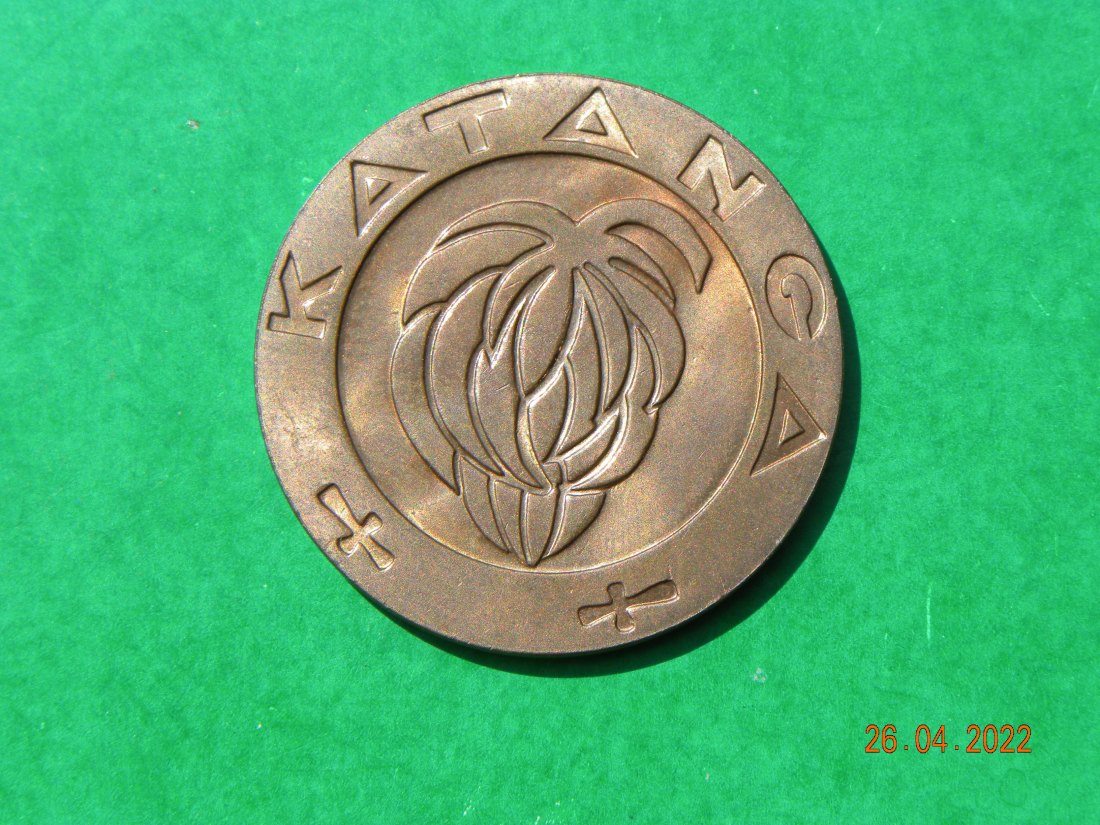  5 Francs 1961 (Bro) vz , Republik Katanga 1960-1963   