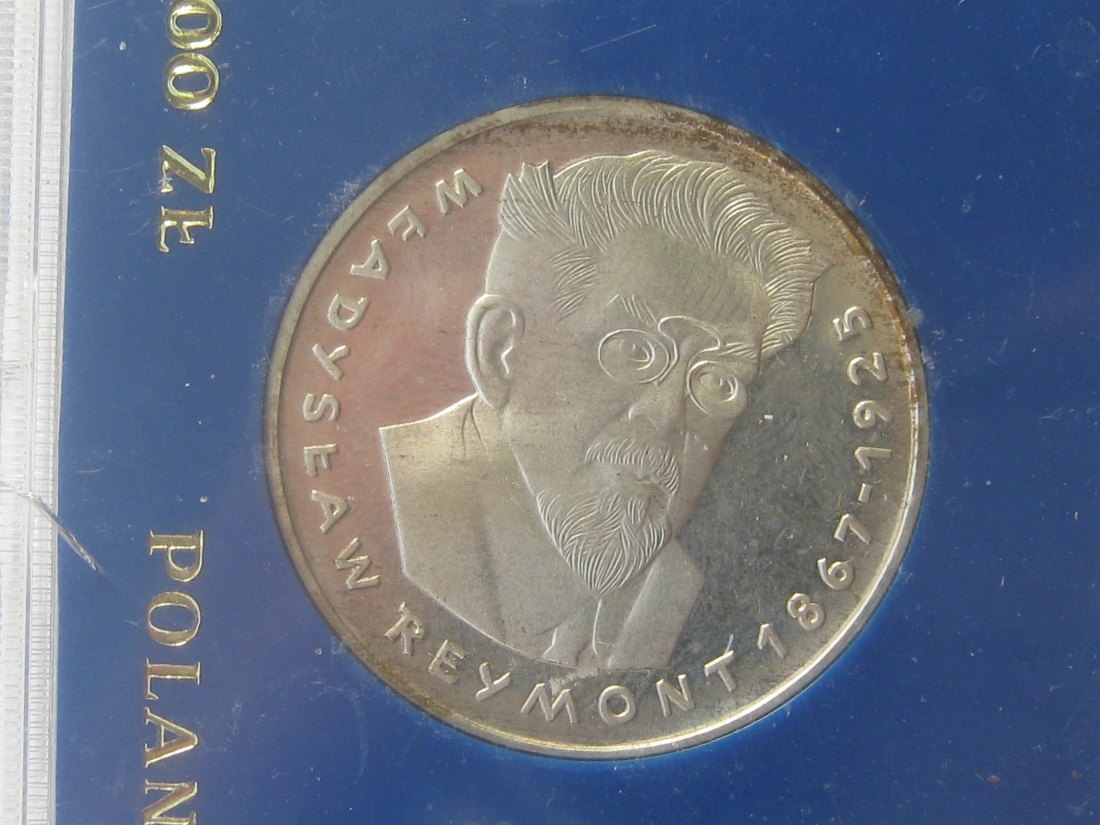  Polen 100 Zlotys Władyslaw Reymont 1977; 625er Silber, 16,5 Gramm, in Original-Etui   