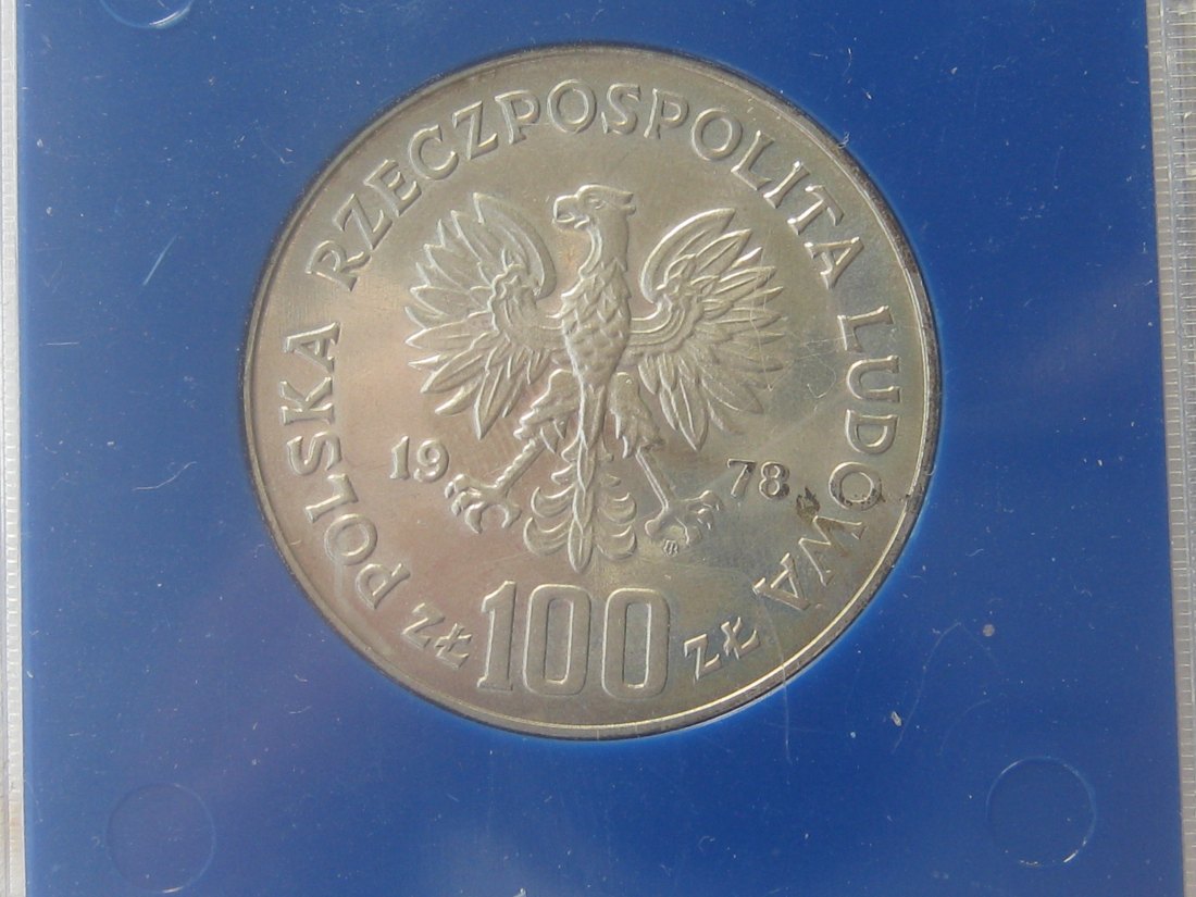  Polen 100 Zlotys Adam Mickiewicz 1978; 625er Silber, 16,5 Gramm, im Original-Etui   