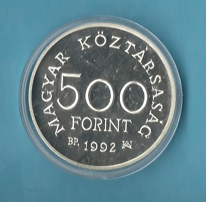  Ungarn 500 F. 1992 Silber Koblenzer Muenzen Studio Münzenankauf Koblenz Frank Maurer AD313   