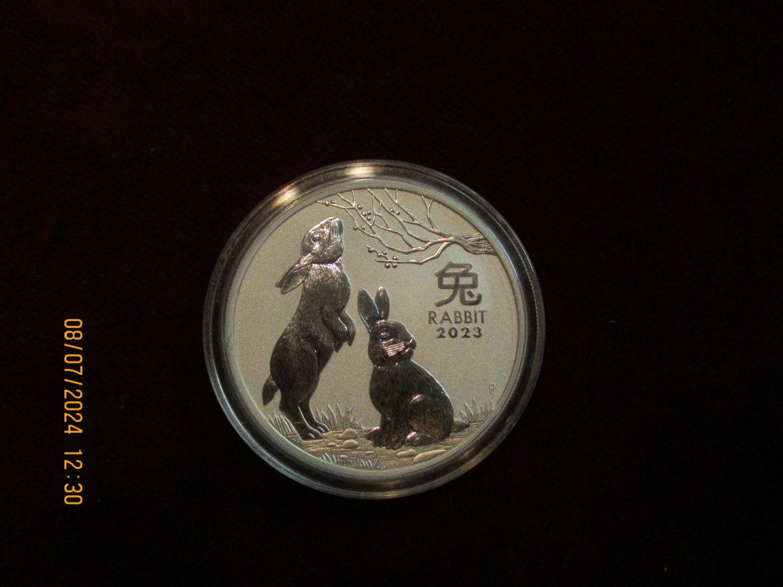  1 Dollar Australien 2023 Lunar III Hase 1 Unze Silber 9999er   