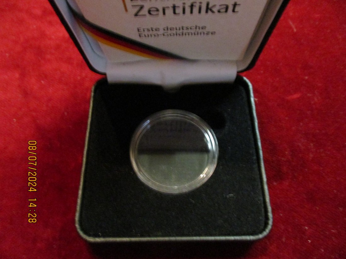  Münz-Etui für 100 € Euro Gold BRD mit Zertifikat und Kapsel Hansestadt Lübeck   