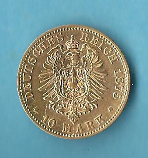  Kaiserreich 10 Mark Sachsen 1875 ss-vz Gold Golden Gate Goldankauf Koblenz Frank Maurer AD397   