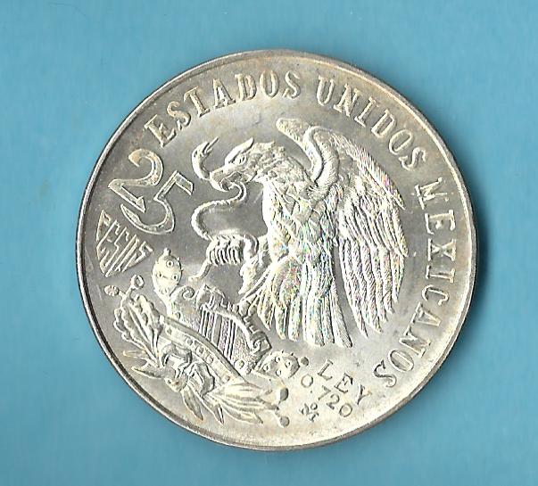  Mexico 25 Pesos 1968 vz-st Gold Golden Gate Goldankauf Koblenz Frank Maurer AD398   