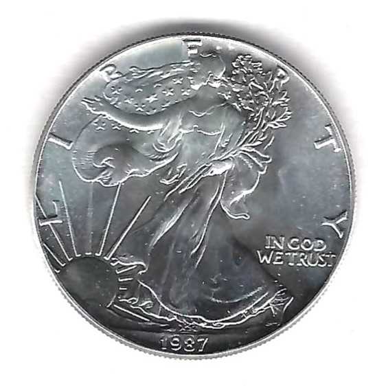  USA Silver Eagle 1987 1 oz. Silber Münzenankauf Koblenz Frank Maurer AD407   