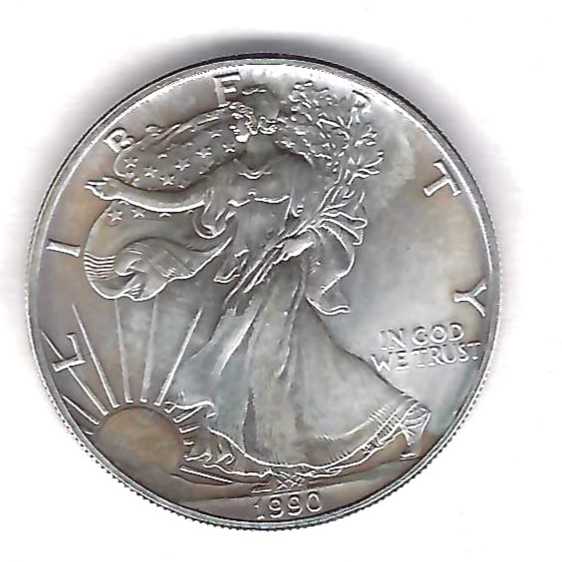  USA Silver Eagle 1990 1 oz. Silber Münzenankauf Koblenz Frank Maurer AD409   
