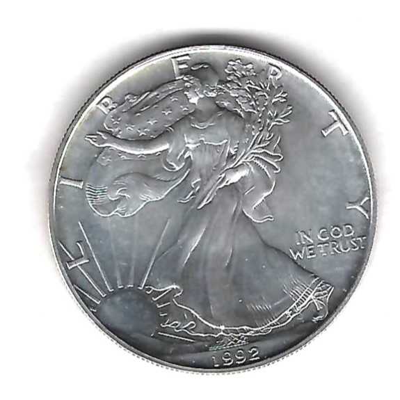  USA Silver Eagle 1992 1 oz. Silber Münzenankauf Koblenz Frank Maurer AD411   