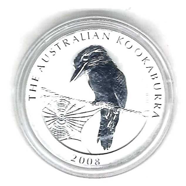 Australien 1 D.2008 Kookaburra 1 OZ Silber Münzenankauf Koblenz Frank Maurer AD413   