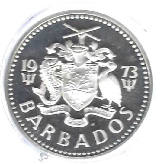  Barbados 10 Dollar 1973 Wassermann motiv Silber Münzenankauf Koblenz Frank Maurer AD419   